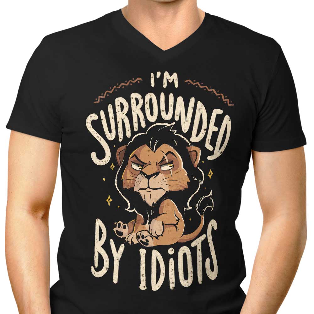 Surrounded by Idiots Men's V-Neck - Adult & Kids T-Shirts, Sweatshirts & Hoodies apparel design preview 1