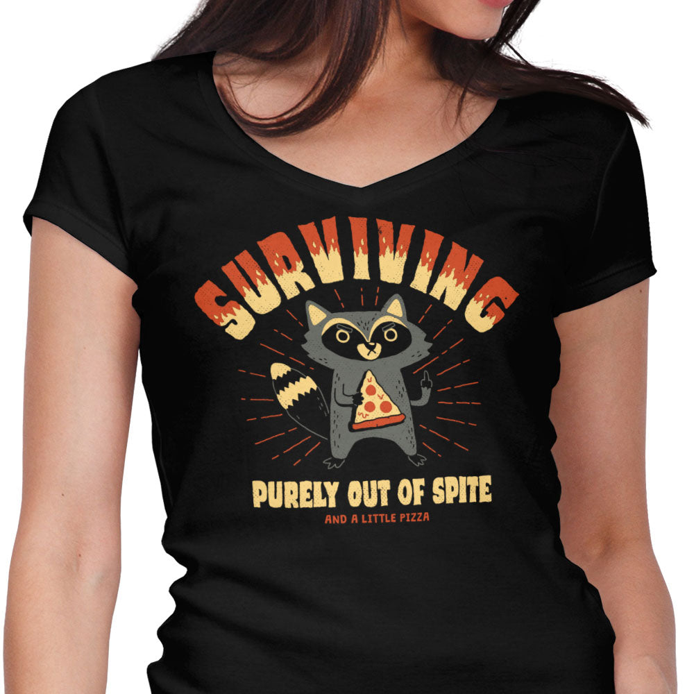 Surviving Out of Spite Women's V-Neck - Adult & Kids T-Shirts, Sweatshirts & Hoodies apparel design preview 1