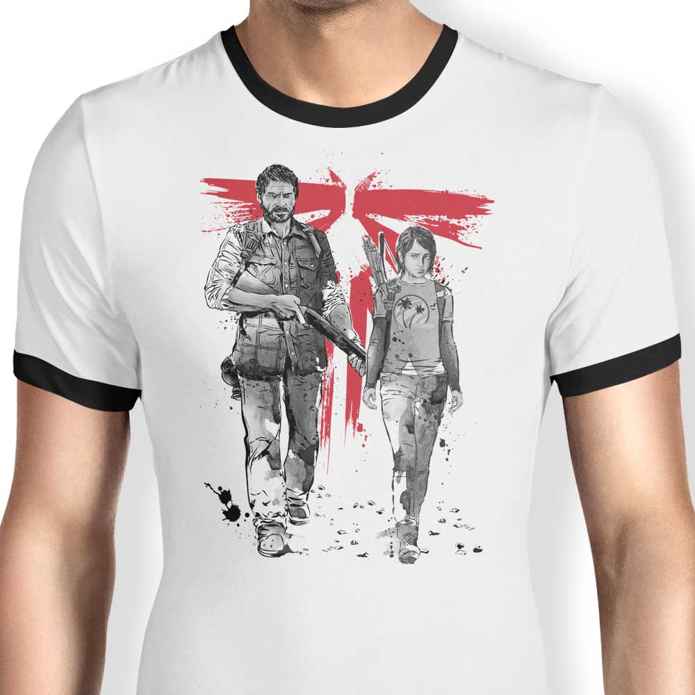 Survivors Sumi-e Ringer - Adult & Kids T-Shirts, Sweatshirts & Hoodies apparel design preview 1