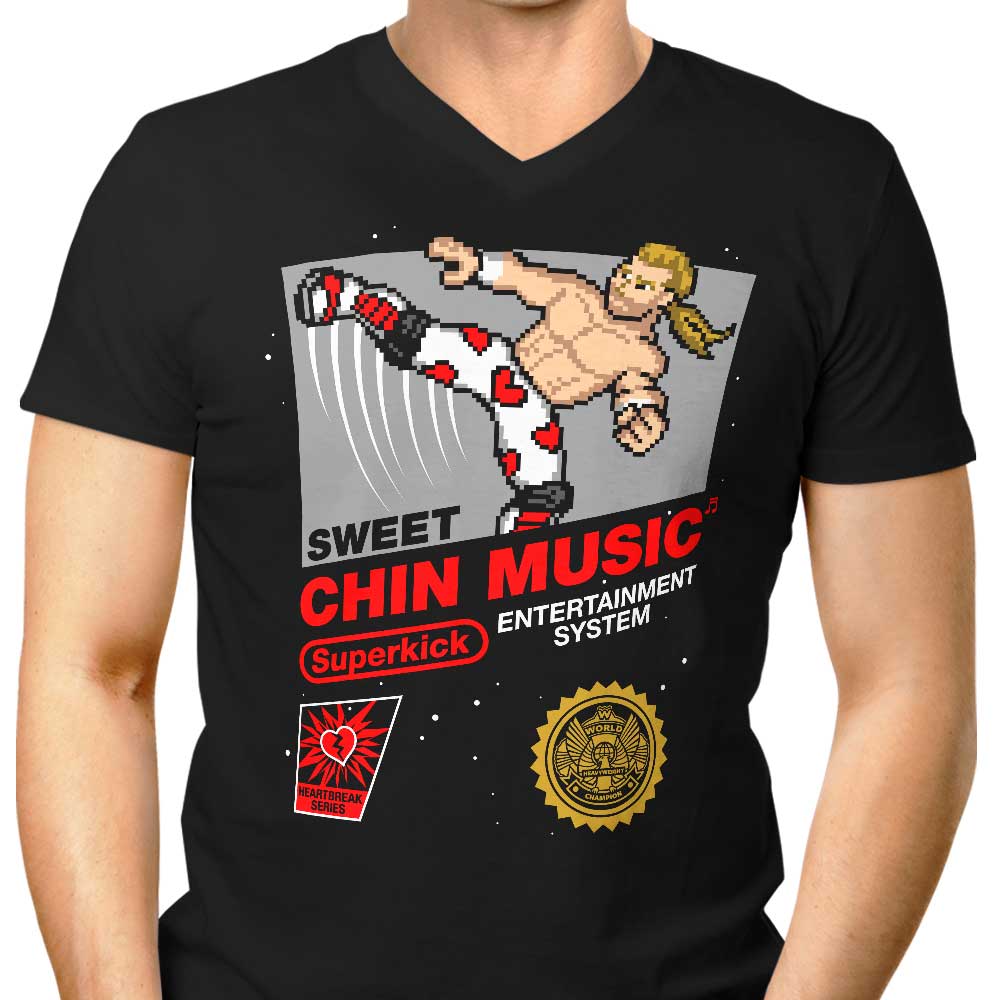 Sweet Chin Music Men's V-Neck - Adult & Kids T-Shirts, Sweatshirts & Hoodies apparel design preview 1