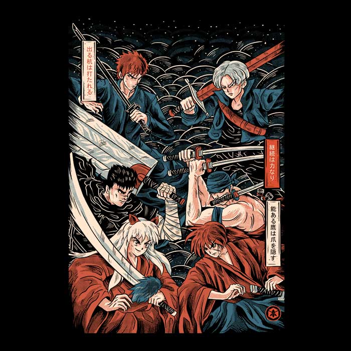 Swordsmen Coasters - Adult & Kids T-Shirts, Sweatshirts & Hoodies apparel design preview 1