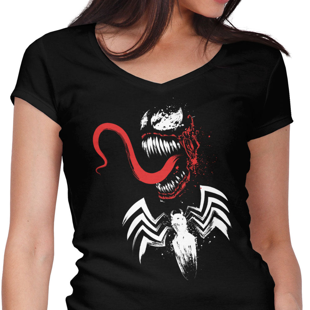 Symbiote Women's V-Neck - Adult & Kids T-Shirts, Sweatshirts & Hoodies apparel design preview 1