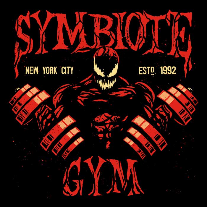 Symbiote Gym Men's V-Neck - Adult & Kids T-Shirts, Sweatshirts & Hoodies apparel design preview 2