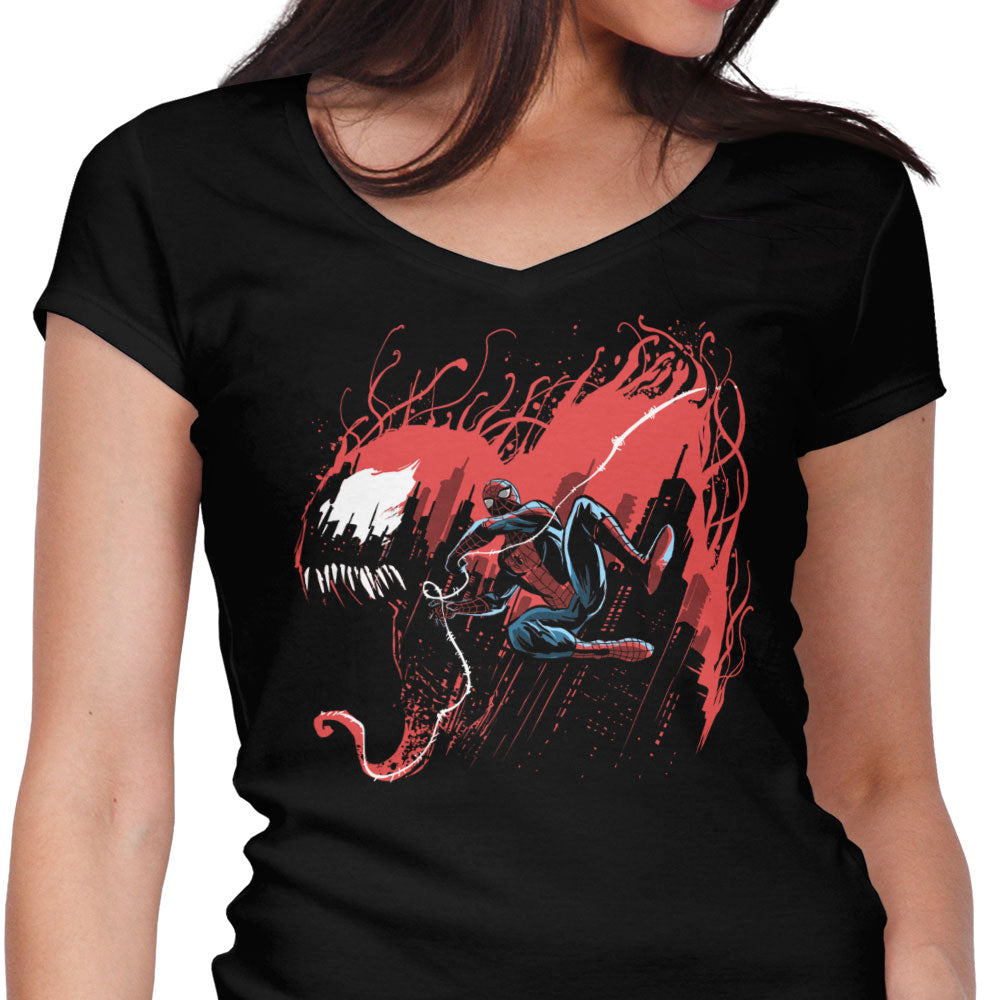 Symbiote Hunt Women's V-Neck - Adult & Kids T-Shirts, Sweatshirts & Hoodies apparel design preview 1