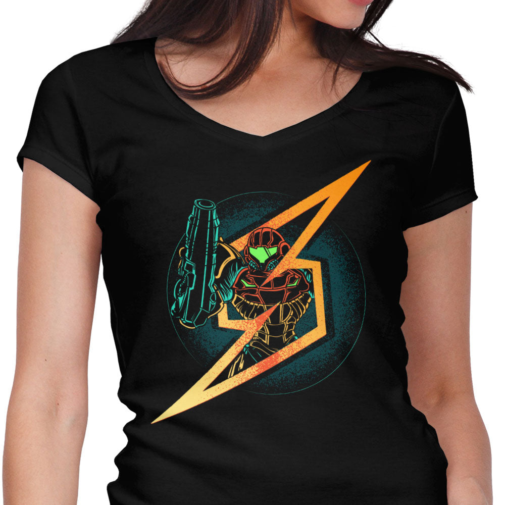 Symbol of Samus Women's V-Neck - Adult & Kids T-Shirts, Sweatshirts & Hoodies apparel design preview 1
