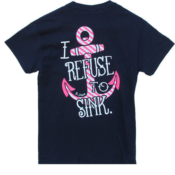 SALE Bjaxx Refuse to Sink Anchor Navy Christian - Adult & Kids T-Shirts, Sweatshirts & Hoodies apparel design preview 1