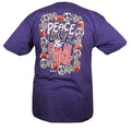 Bjaxx Peace Love Football Zebra Purple Sports Girlie - Adult & Kids T-Shirts, Sweatshirts & Hoodies apparel design preview 1