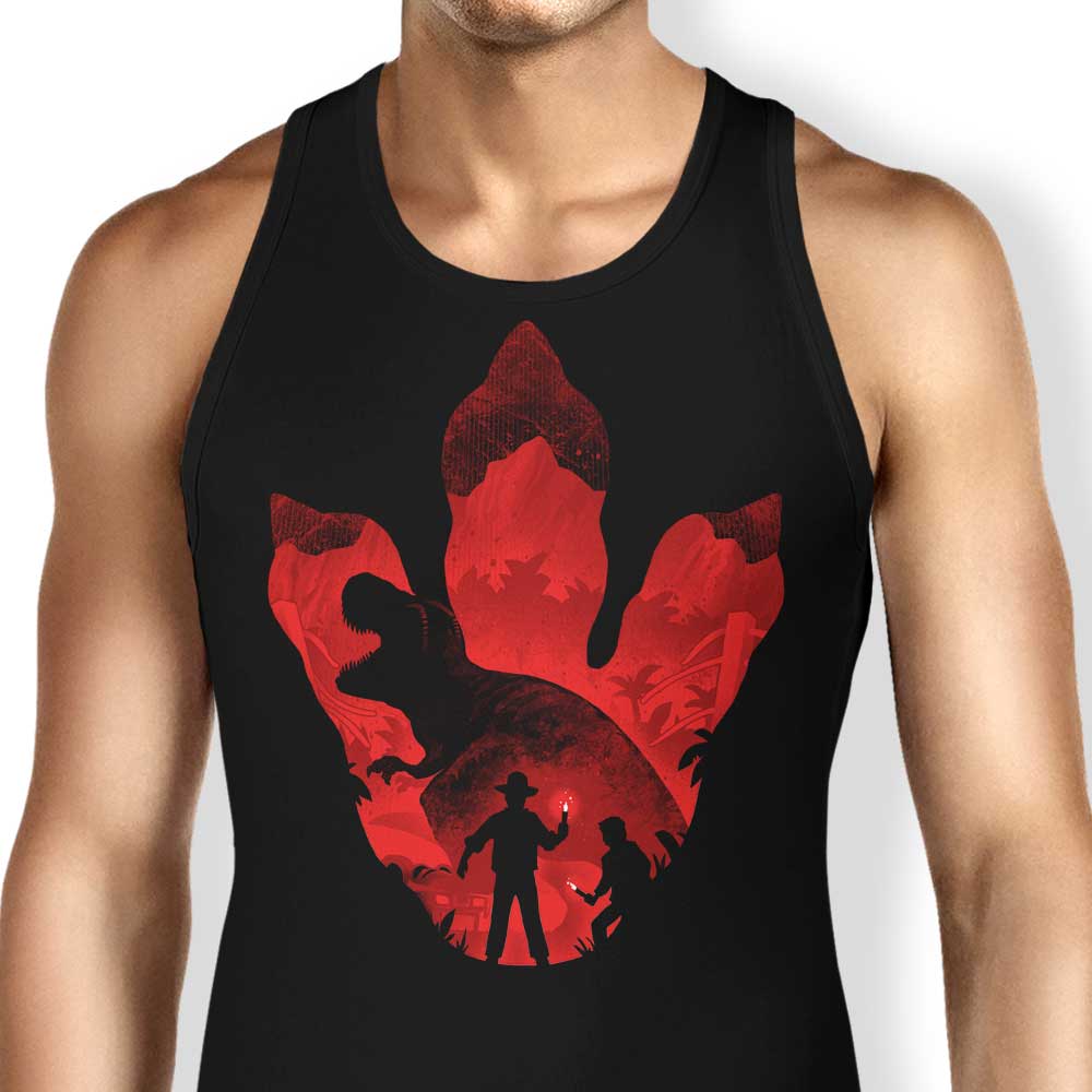 T-Rex Footprint Tank Top - Adult & Kids T-Shirts, Sweatshirts & Hoodies apparel design preview 1