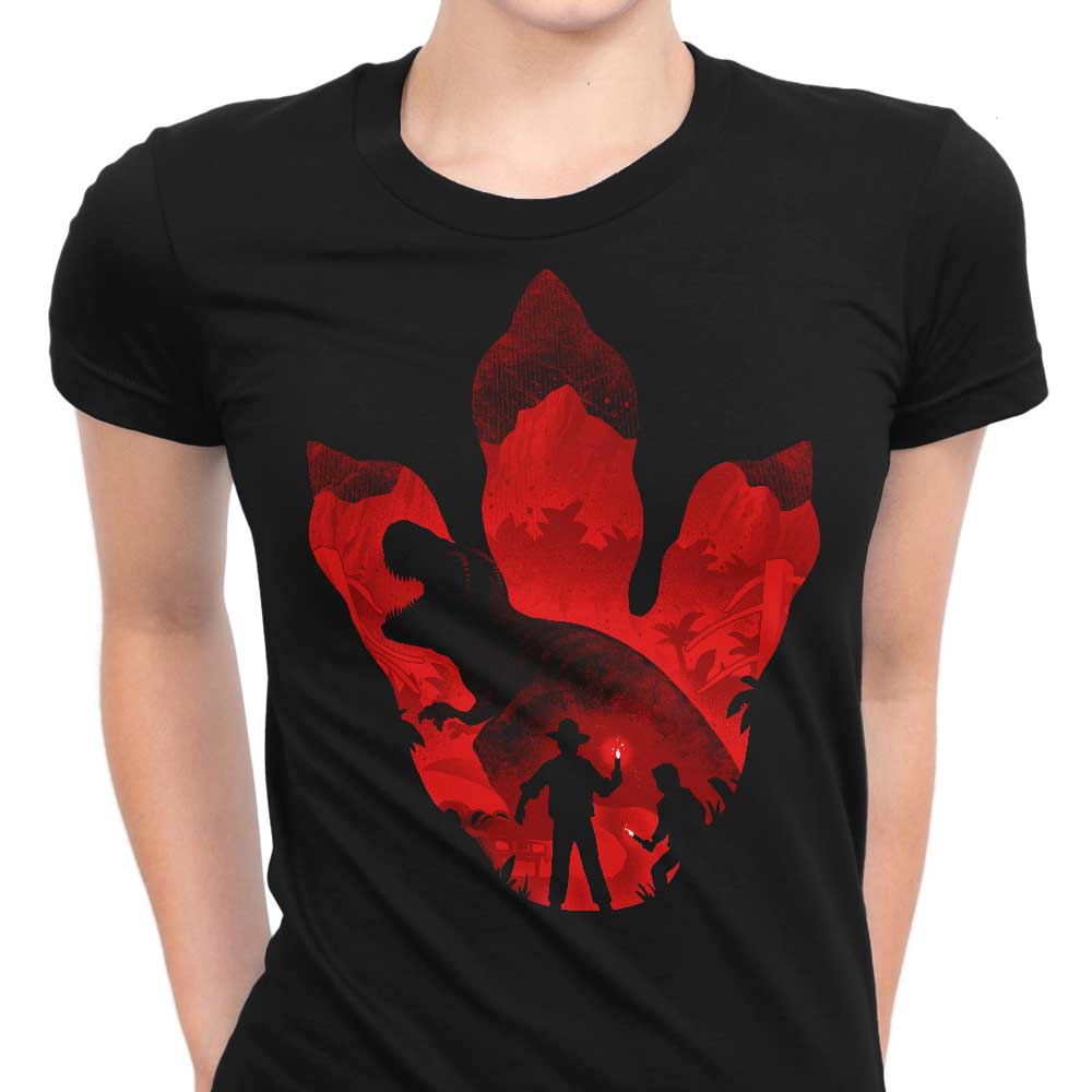 T-Rex Footprint Women's Apparel - Adult & Kids T-Shirts, Sweatshirts & Hoodies apparel design preview 1