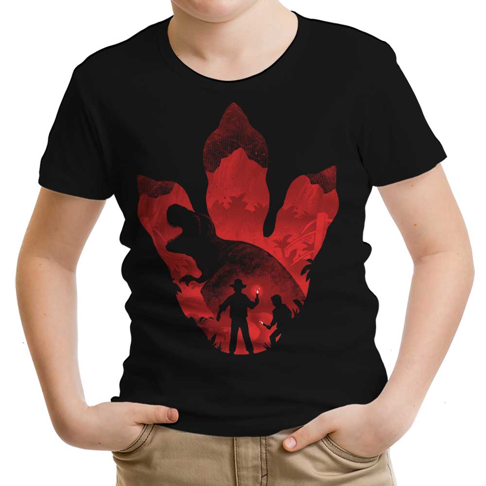 T-Rex Footprint Youth Apparel - Adult & Kids T-Shirts, Sweatshirts & Hoodies apparel design preview 1