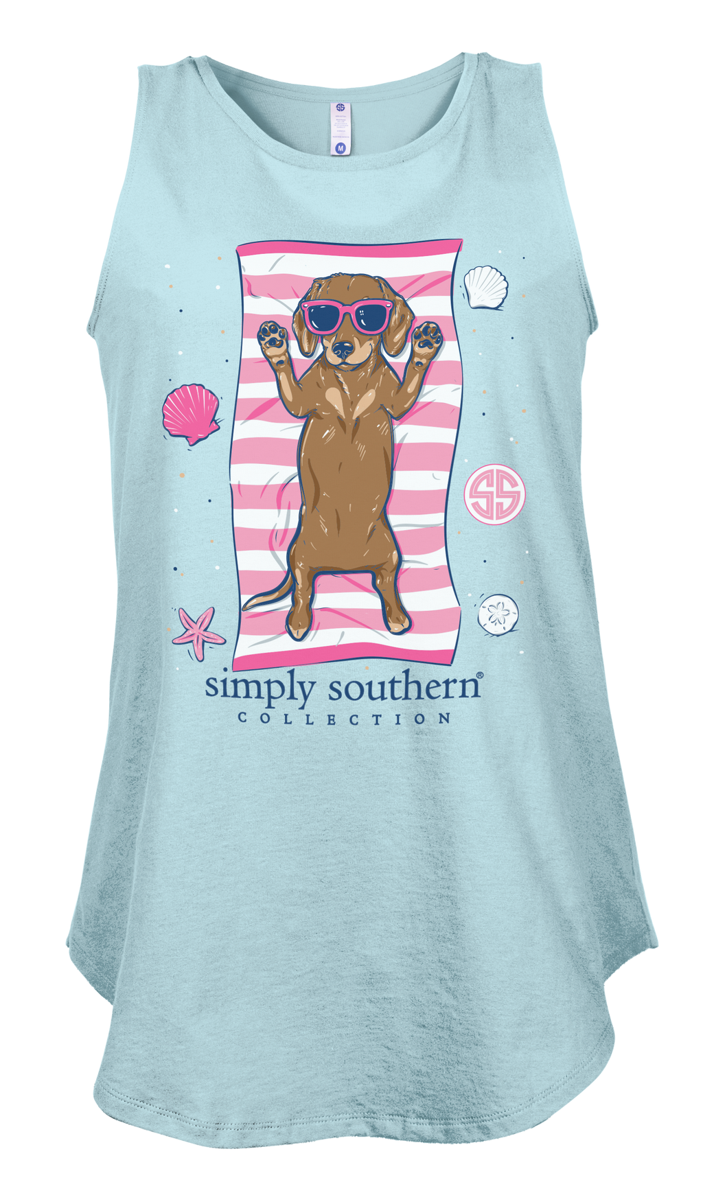 Simply Southern Preppy Dash Beach Dog Tank Top - Adult & Kids T-Shirts, Sweatshirts & Hoodies apparel design preview 2