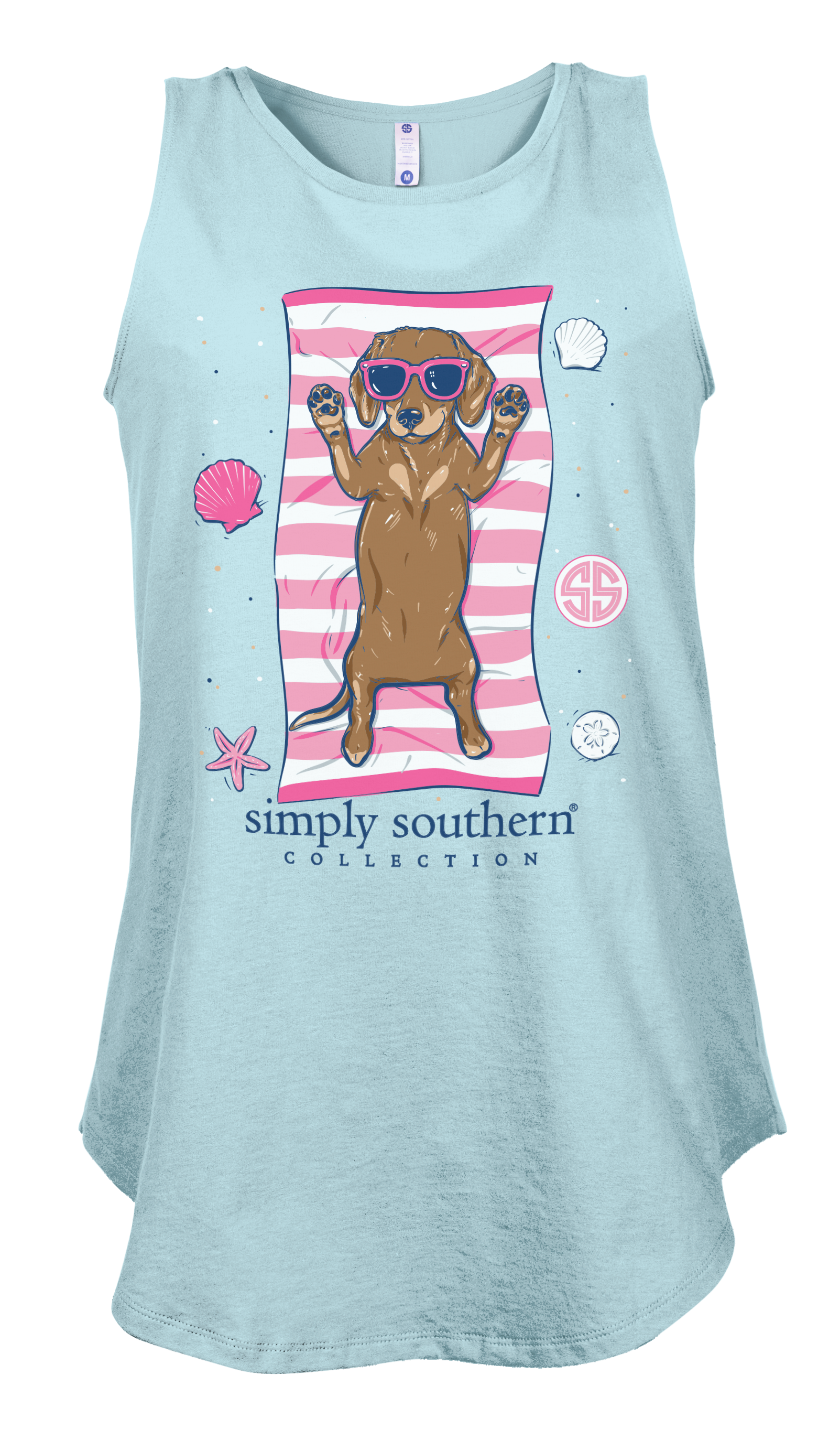 Simply Southern Preppy Dash Beach Dog Tank Top - Adult & Kids T-Shirts, Sweatshirts & Hoodies apparel design preview 2