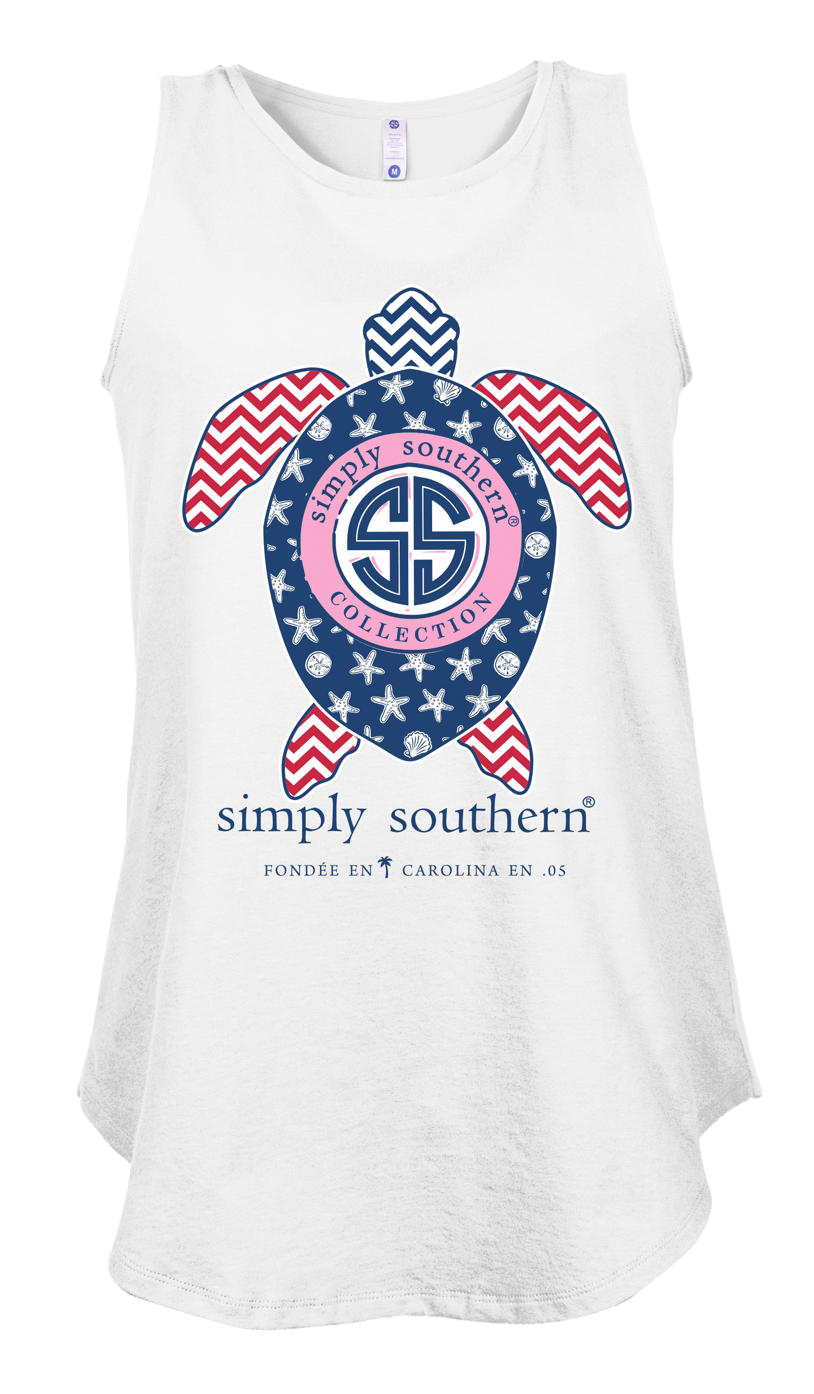 Simply Southern Preppy USA Turtle Tank Top - Adult & Kids T-Shirts, Sweatshirts & Hoodies apparel design preview 2