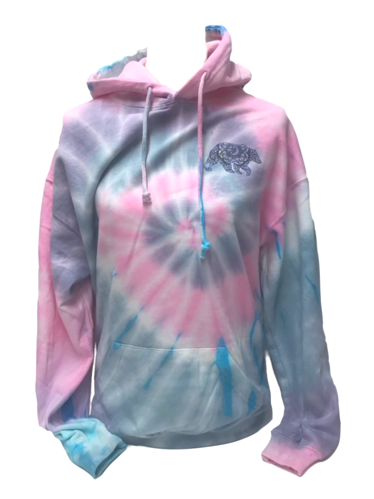 Southern Attitude Tortuga Moon Mandala Bear Tie Dye - Adult & Kids T-Shirts, Sweatshirts & Hoodies apparel design preview 2