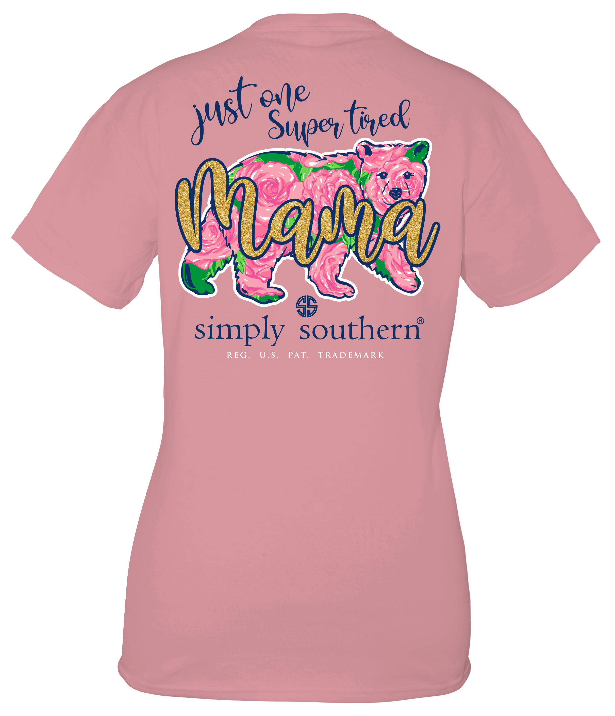 Simply Southern Super Tired Mama Bear - Adult & Kids T-Shirts, Sweatshirts & Hoodies apparel design preview 2