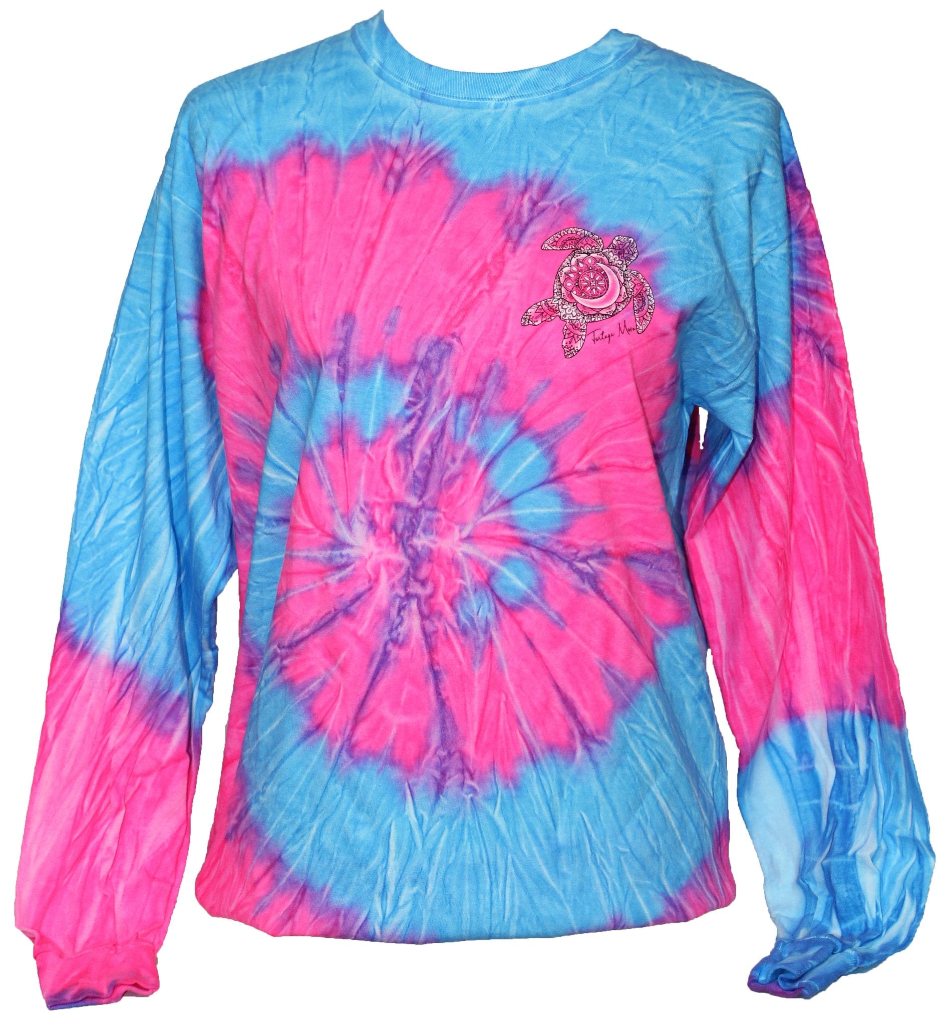 Southern Attitude Tortuga Moon Turtle Tie Dye - Adult & Kids T-Shirts, Sweatshirts & Hoodies apparel design preview 2