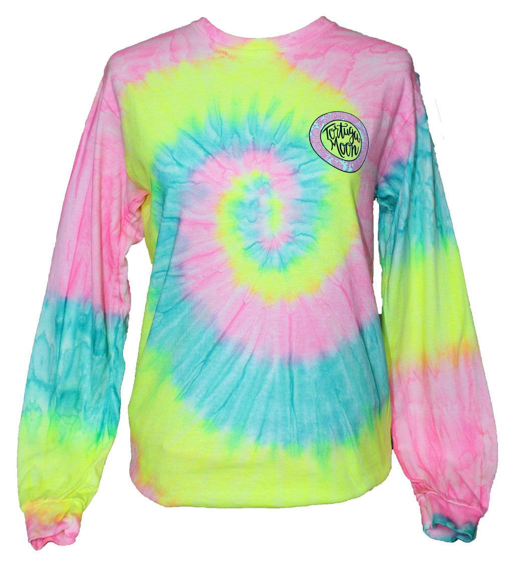 Southern Attitude Tortuga Moon Palm Turtle Tie-dye - Adult & Kids T-Shirts, Sweatshirts & Hoodies apparel design preview 2