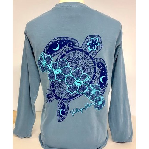 Southern Attitude Tortuga Moon Flower Turtle Comfort - Adult & Kids T-Shirts, Sweatshirts & Hoodies apparel design preview 2
