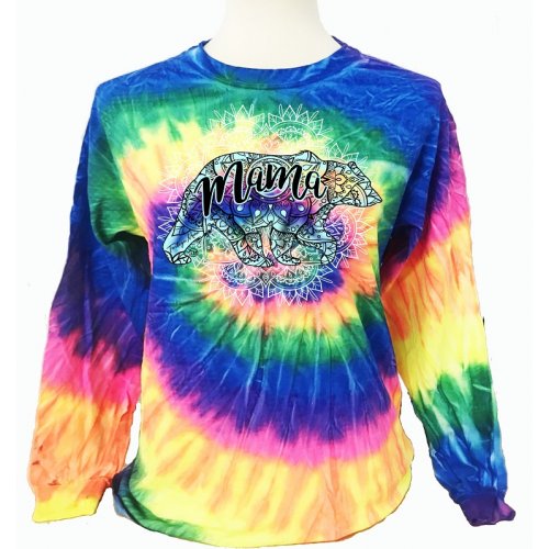 Southern Attitude Tortuga Moon Mandala Mama Bear Neon - Adult & Kids T-Shirts, Sweatshirts & Hoodies apparel design preview 2