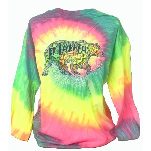 Southern Attitude Tortuga Moon Mandala Mama Bear Tie - Adult & Kids T-Shirts, Sweatshirts & Hoodies apparel design preview 2