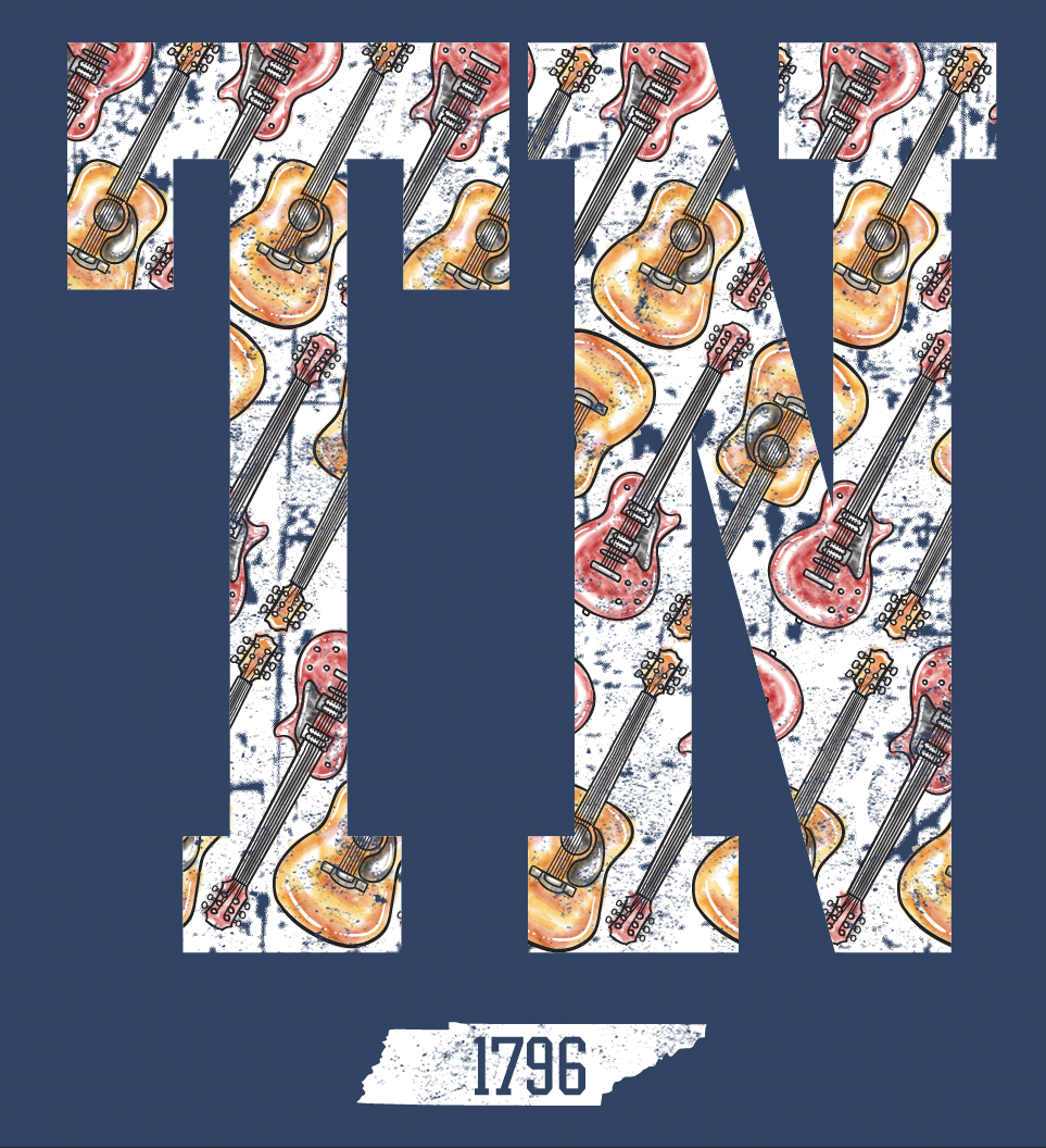 SALE Sassy Frass Tennessee Guitar State Comfort - Adult & Kids T-Shirts, Sweatshirts & Hoodies apparel design preview 2