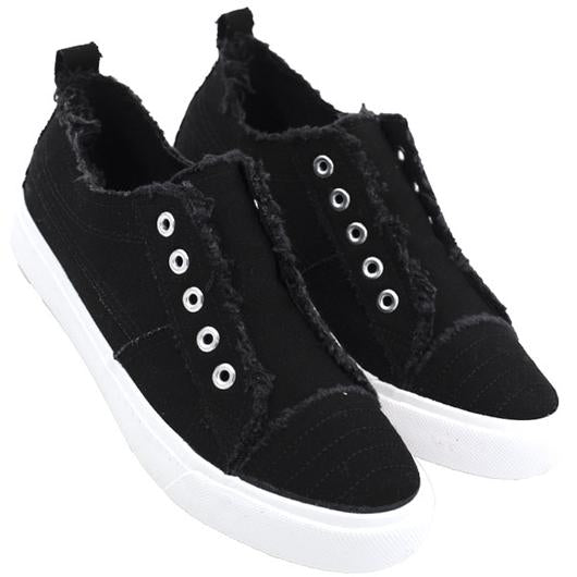 Girlie Girl Originals Preppy Black Distressed Sneaker - Adult & Kids T-Shirts, Sweatshirts & Hoodies apparel design preview 1