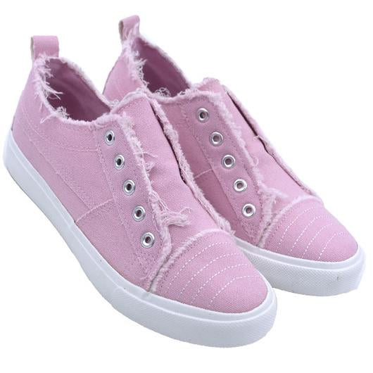 Girlie Girl Originals Preppy Pink Distressed Sneaker - Adult & Kids T-Shirts, Sweatshirts & Hoodies apparel design preview 1