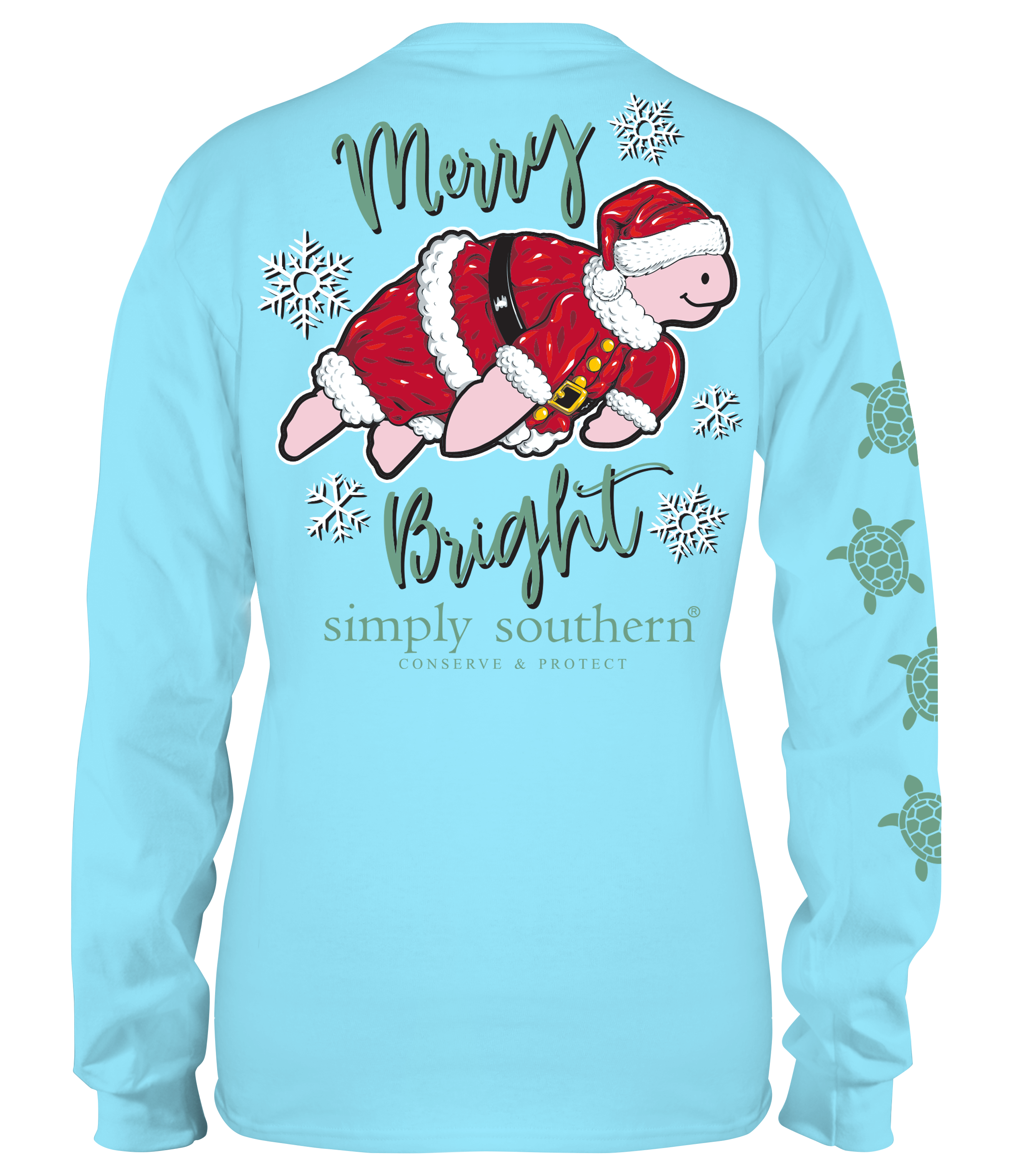 Simply Southern Turtle Tracker Santa - Adult & Kids T-Shirts, Sweatshirts & Hoodies apparel design preview 1