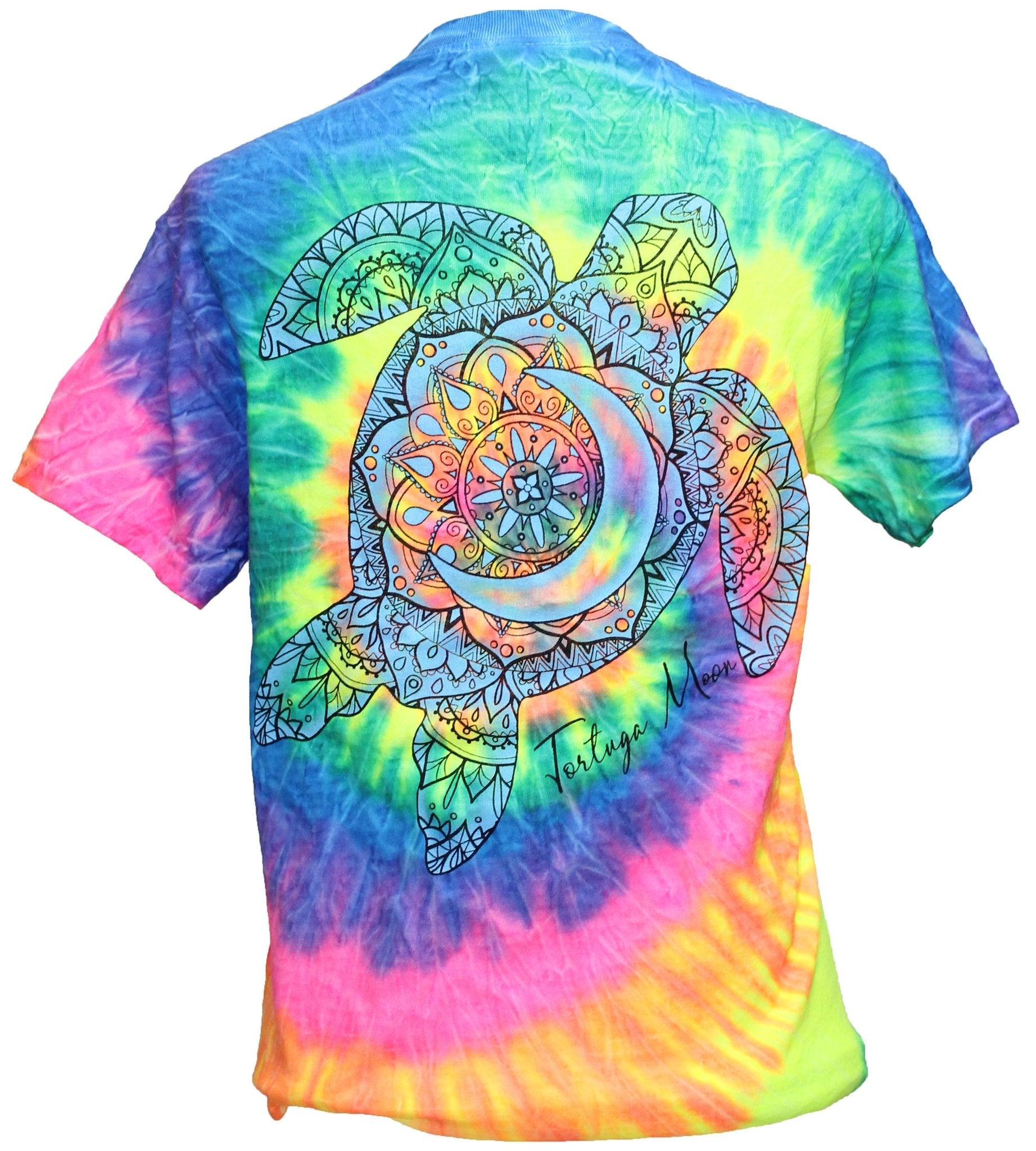 Southern Attitude Tortuga Moon Turtle Tie Dye - Adult & Kids T-Shirts, Sweatshirts & Hoodies apparel design preview 2