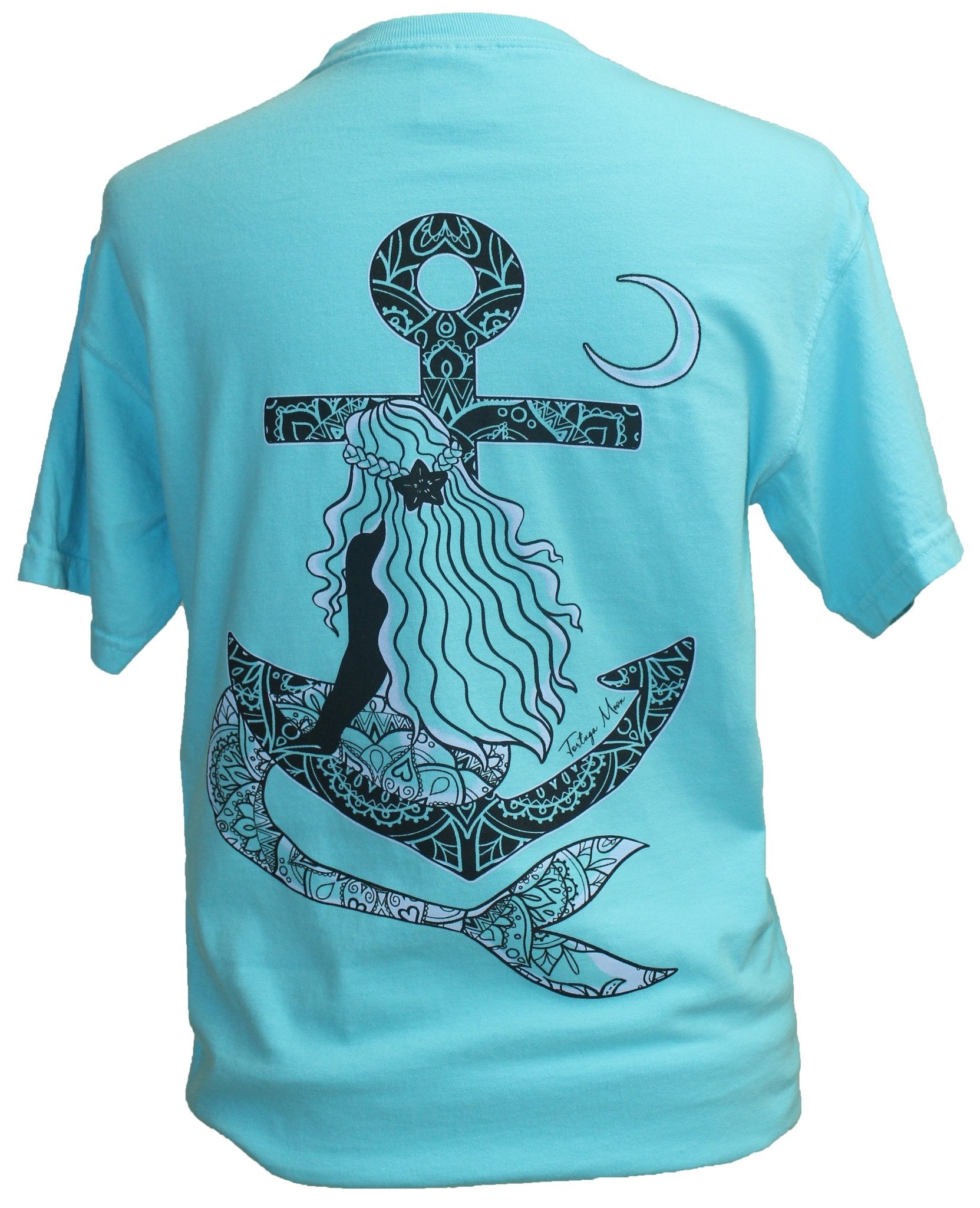 Southern Attitude Tortuga Moon Mermaid Anchor Comfort - Adult & Kids T-Shirts, Sweatshirts & Hoodies apparel design preview 2