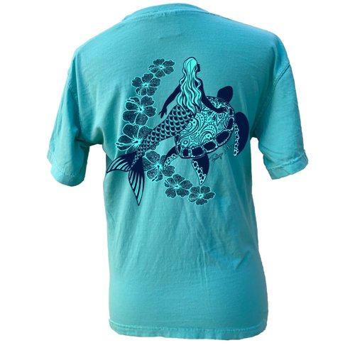 Southern Attitude Tortuga Moon Mermaid Turtle Comfort - Adult & Kids T-Shirts, Sweatshirts & Hoodies apparel design preview 2