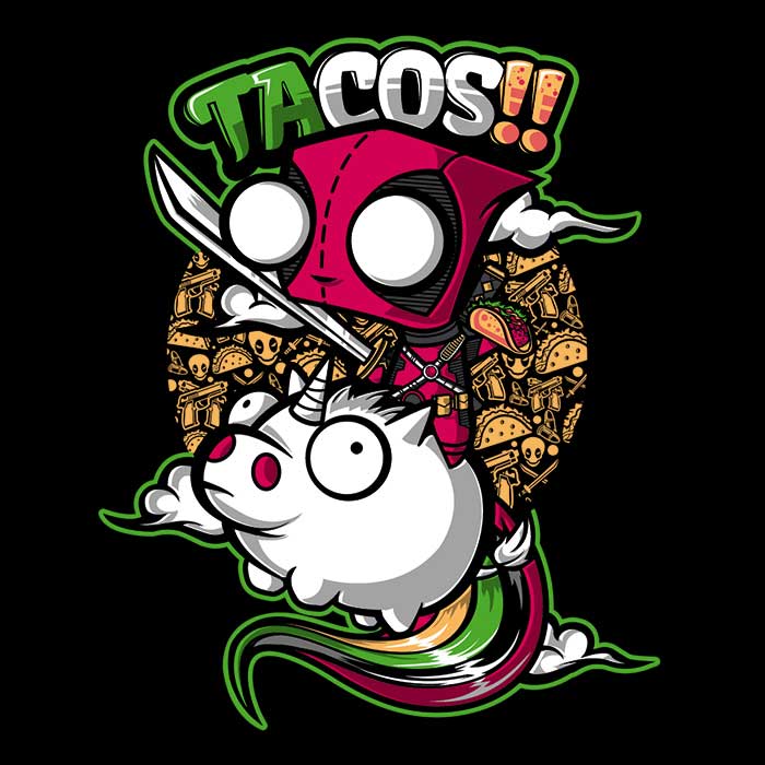 Tacos and Unicorns Women's Apparel - Adult & Kids T-Shirts, Sweatshirts & Hoodies apparel design preview 2