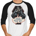 Talk Spooky to Me 3/4 Sleeve Raglan - Adult & Kids T-Shirts, Sweatshirts & Hoodies apparel design preview 1