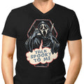 Talk Spooky to Me Men's V-Neck - Adult & Kids T-Shirts, Sweatshirts & Hoodies apparel design preview 1