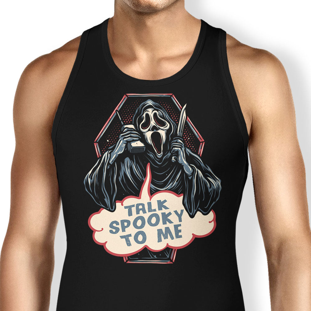 Talk Spooky to Me Tank Top - Adult & Kids T-Shirts, Sweatshirts & Hoodies apparel design preview 1