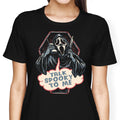 Talk Spooky to Me Women's Apparel - Adult & Kids T-Shirts, Sweatshirts & Hoodies apparel design preview 1