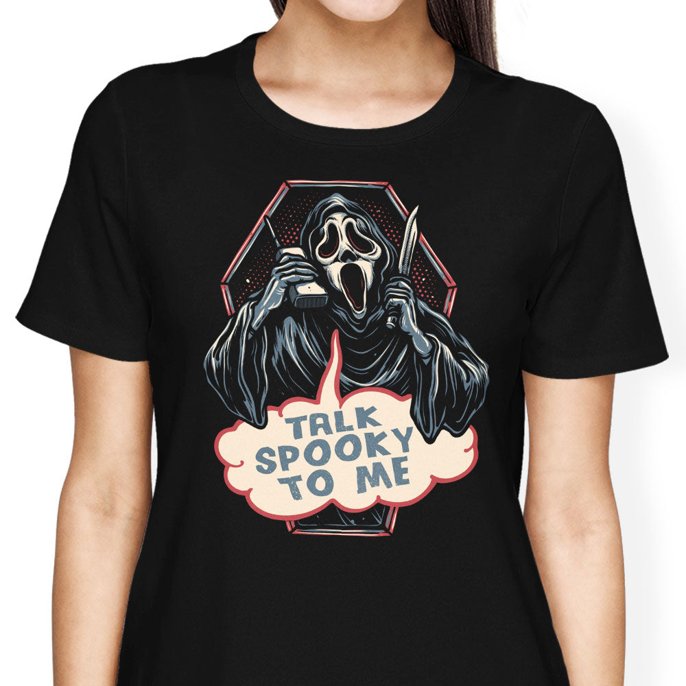 Talk Spooky to Me Women's Apparel - Adult & Kids T-Shirts, Sweatshirts & Hoodies apparel design preview 1