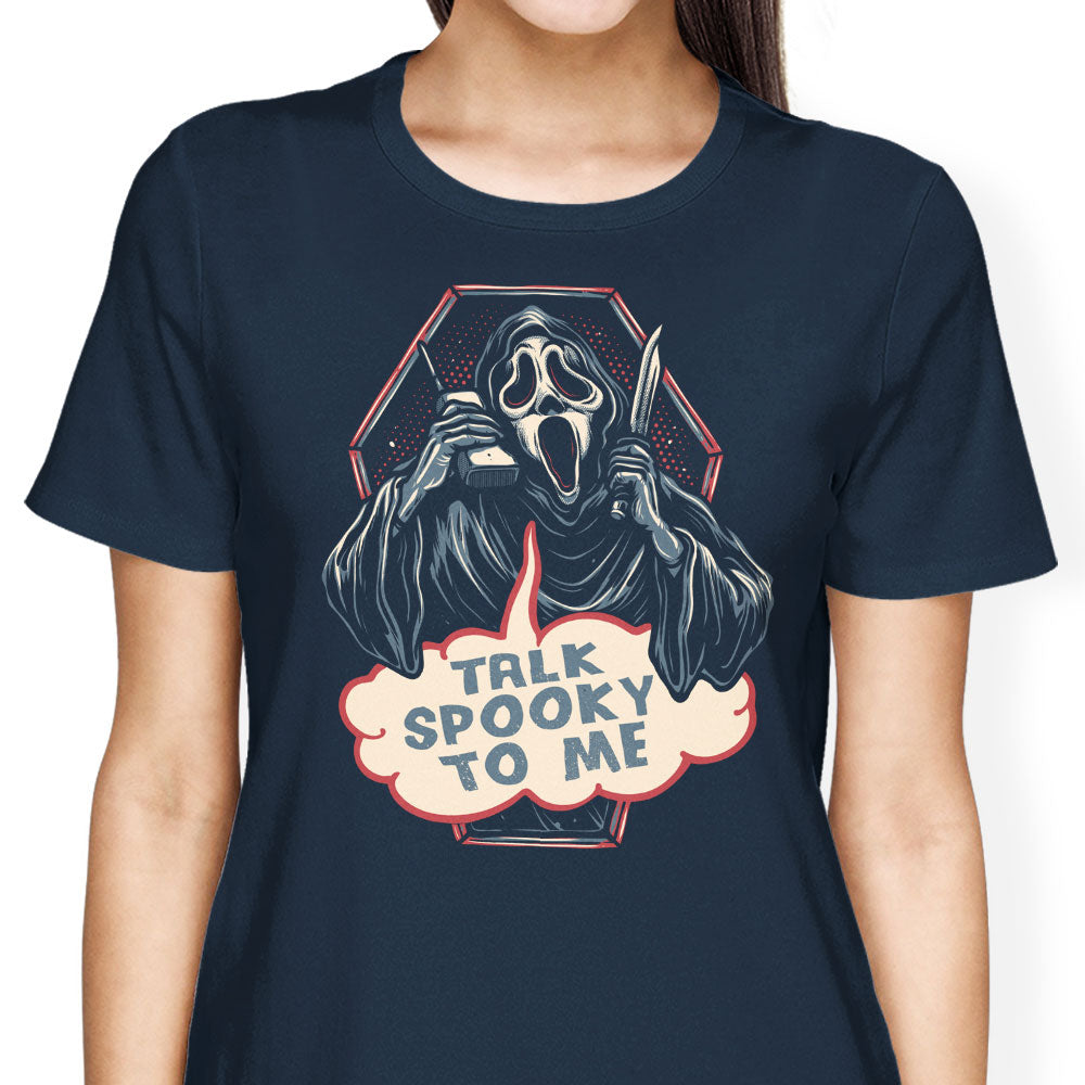 Talk Spooky to Me Women's Apparel - Adult & Kids T-Shirts, Sweatshirts & Hoodies apparel design preview 2