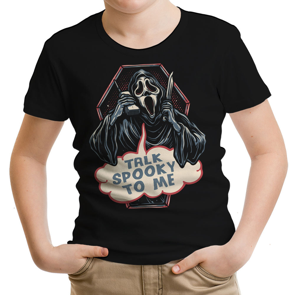 Talk Spooky to Me Youth Apparel - Adult & Kids T-Shirts, Sweatshirts & Hoodies apparel design preview 1