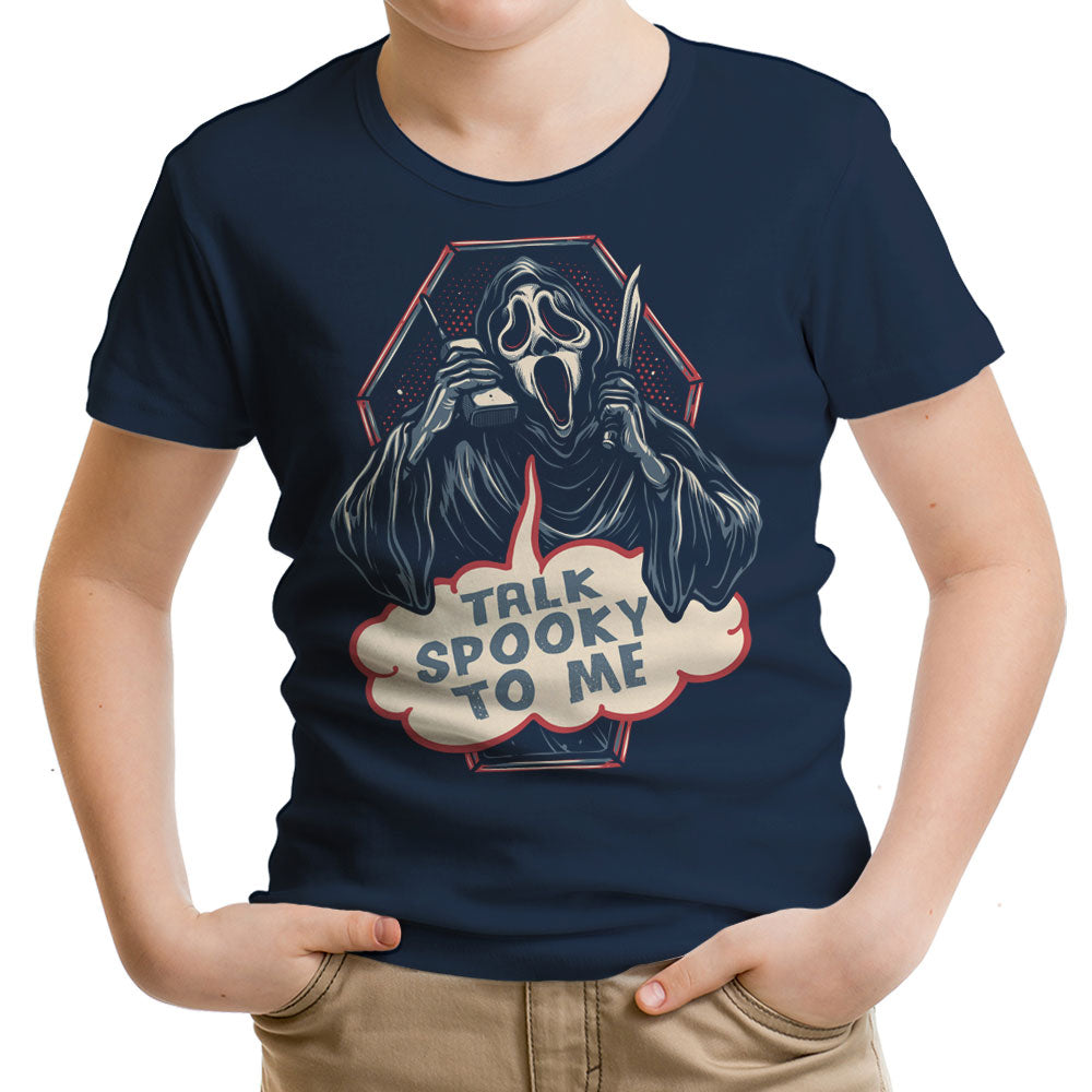 Talk Spooky to Me Youth Apparel - Adult & Kids T-Shirts, Sweatshirts & Hoodies apparel design preview 2