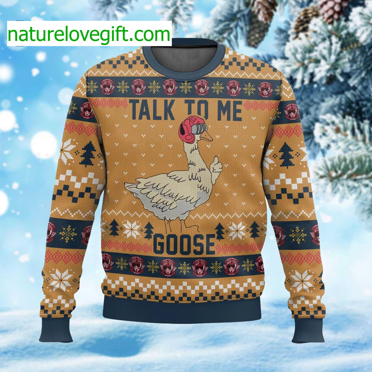 Talk To Me Goose Ugly Christmas Sweater product image