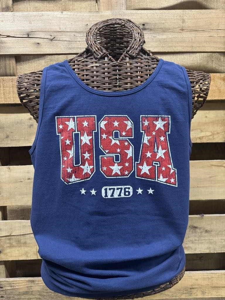 Southern Chics USA Comfort Colors Tank Top - Adult & Kids T-Shirts, Sweatshirts & Hoodies apparel design preview 2