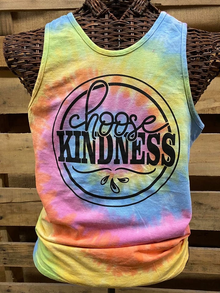 Southern Chics Apparel Choose Kindness Tie Dye Girlie - Adult & Kids T-Shirts, Sweatshirts & Hoodies apparel design preview 2