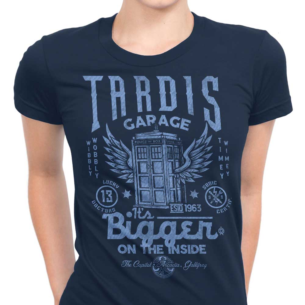 Tardis Garage Women's Apparel - Adult & Kids T-Shirts, Sweatshirts & Hoodies apparel design preview 1