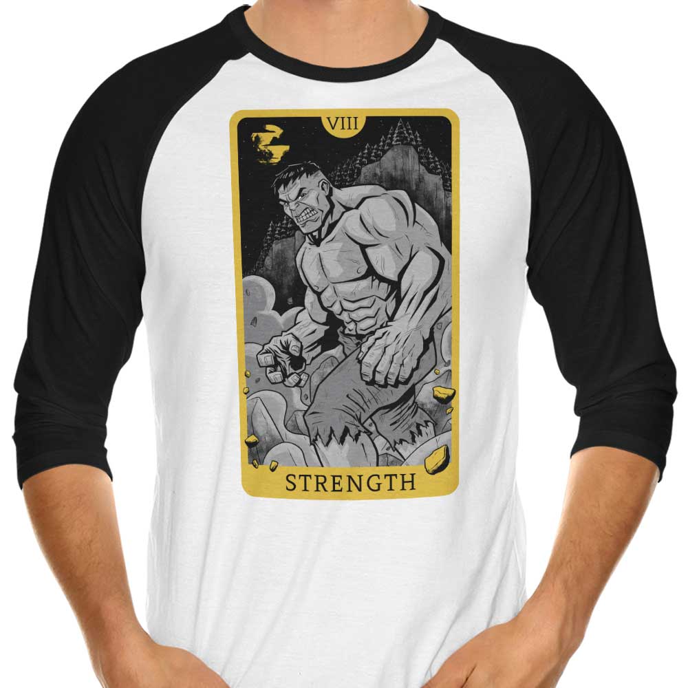 Tarot: Strength 3/4 Sleeve Raglan - Adult & Kids T-Shirts, Sweatshirts & Hoodies apparel design preview 1