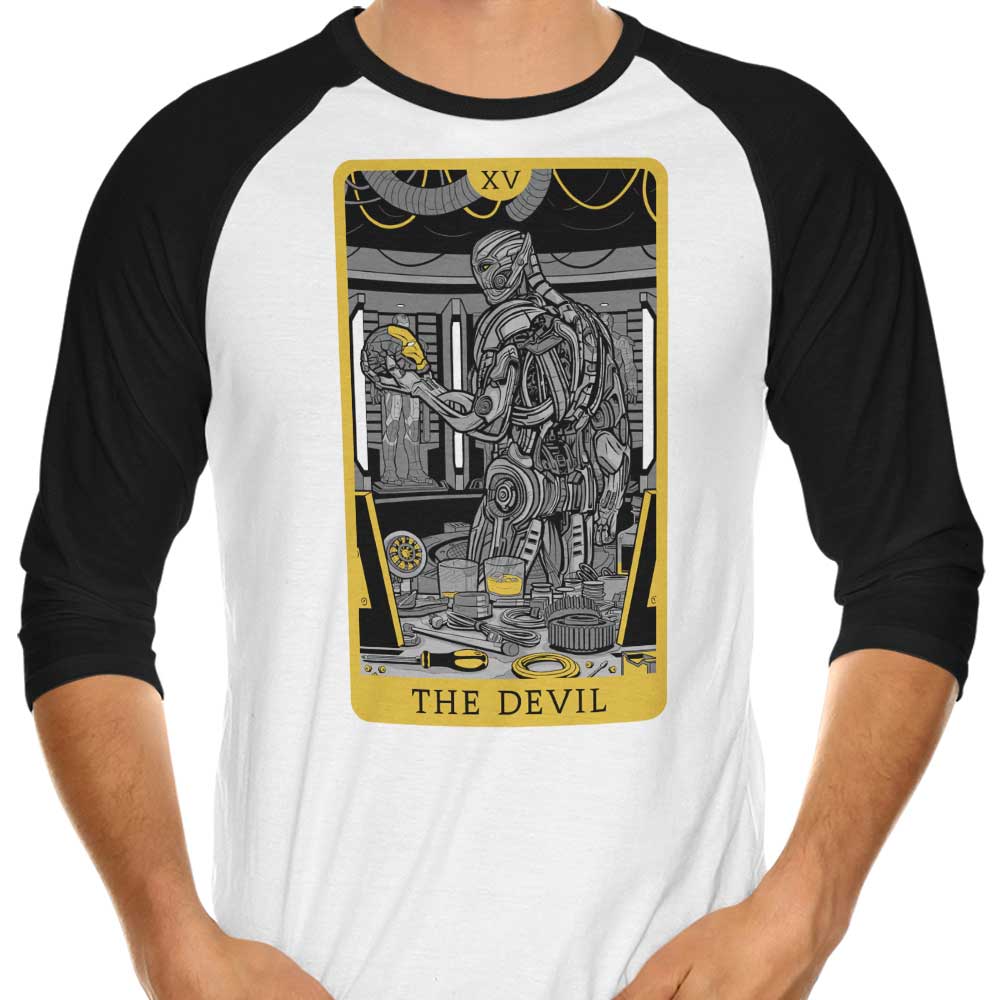 Tarot: The Devil 3/4 Sleeve Raglan - Adult & Kids T-Shirts, Sweatshirts & Hoodies apparel design preview 1