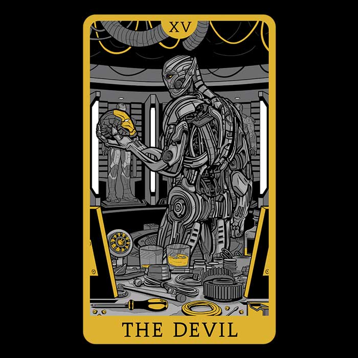 Tarot: The Devil Men's Apparel - Adult & Kids T-Shirts, Sweatshirts & Hoodies apparel design preview 2