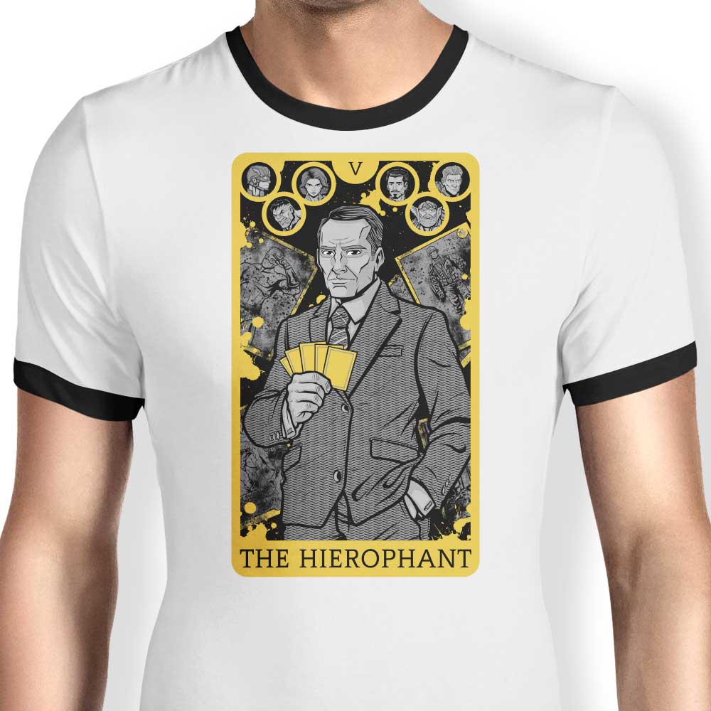 Tarot: The Hierophant Ringer - Adult & Kids T-Shirts, Sweatshirts & Hoodies apparel design preview 1