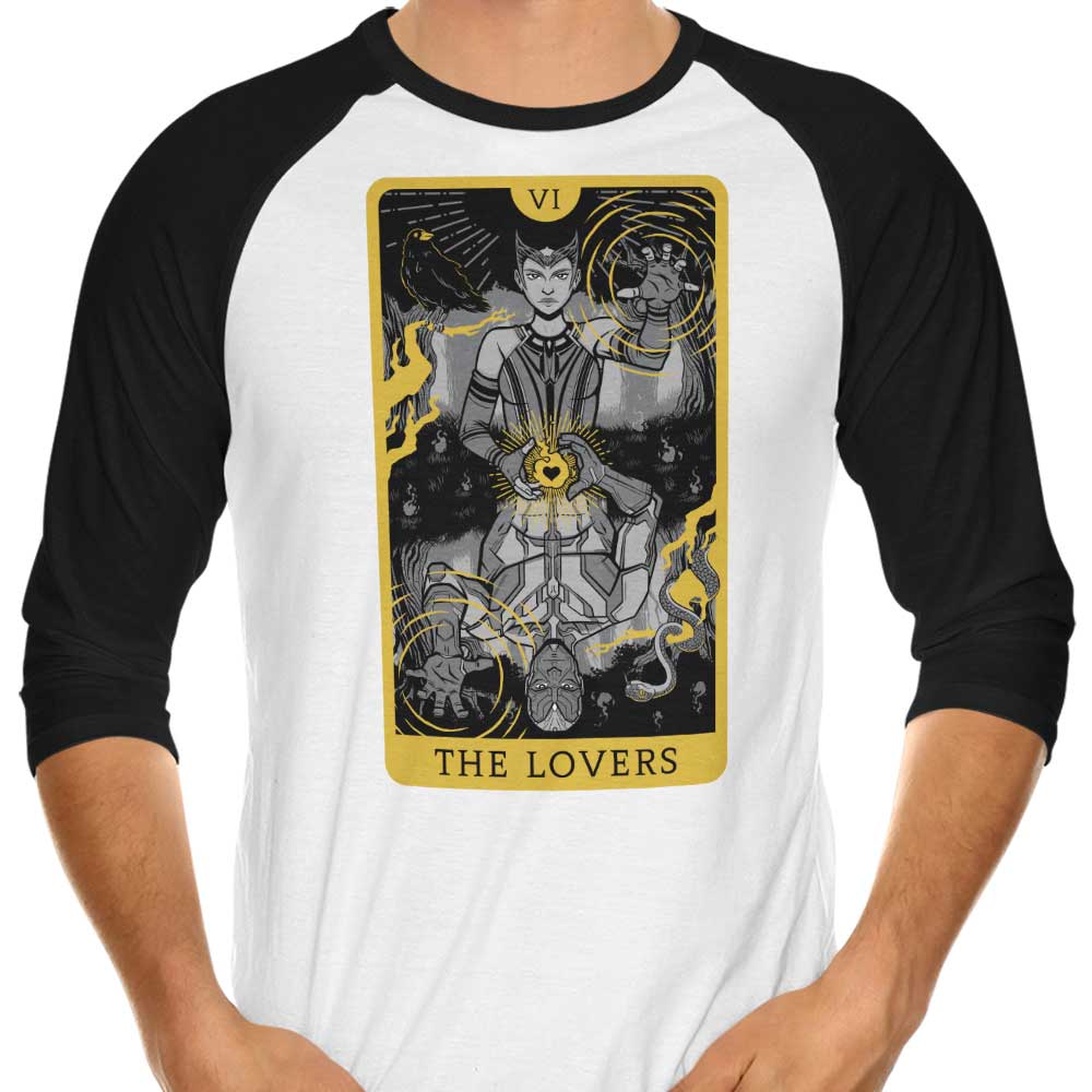 Tarot: The Lovers 3/4 Sleeve Raglan - Adult & Kids T-Shirts, Sweatshirts & Hoodies apparel design preview 1
