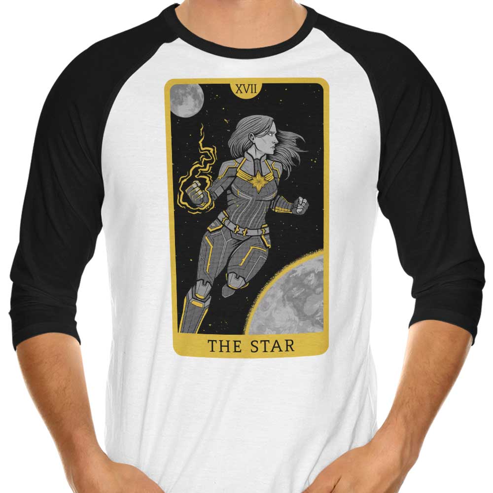 Tarot: The Star 3/4 Sleeve Raglan - Adult & Kids T-Shirts, Sweatshirts & Hoodies apparel design preview 1